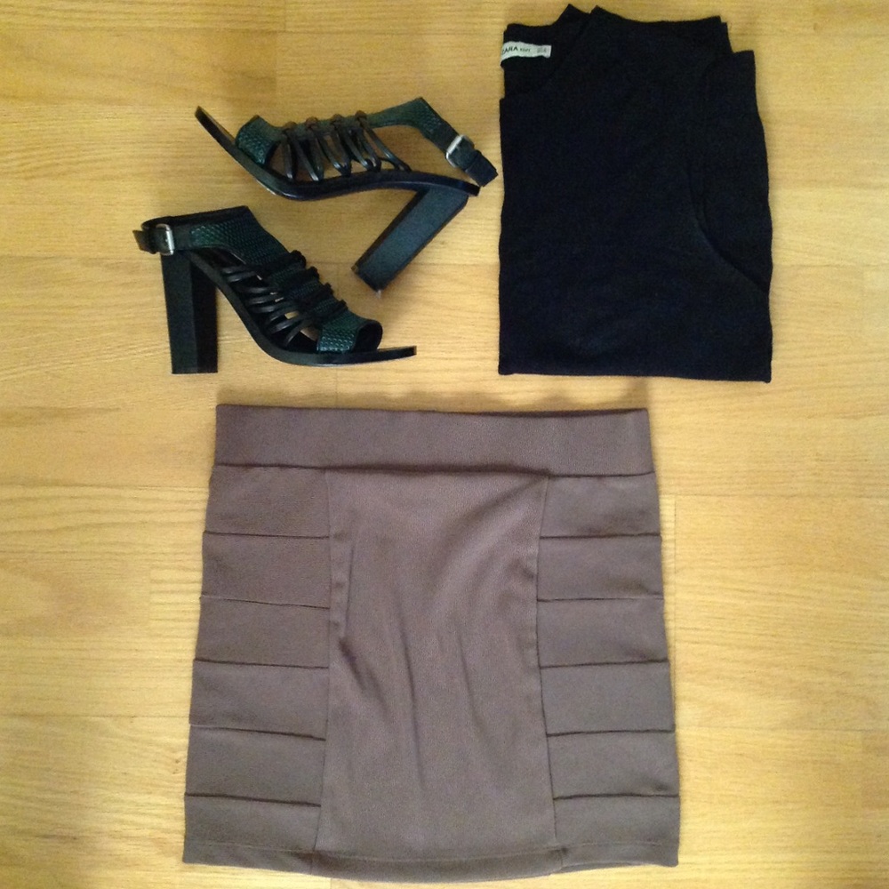 fitted H&M high waisted fitted skirt
