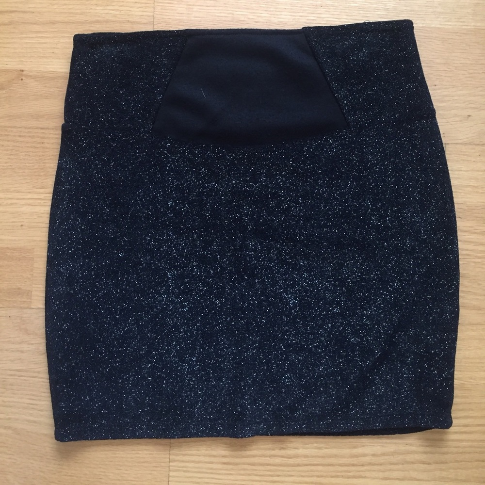 Zara black sparkle mini size m