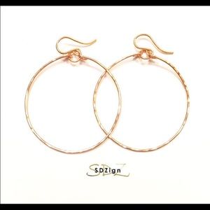 14k Rose Gold Hoop Earrings