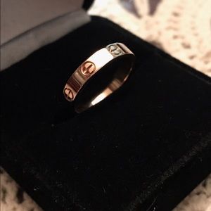 Cartier Love ring in 18K rose gold.