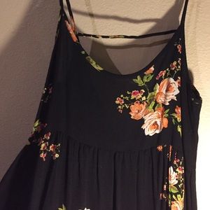 Black floral sundress