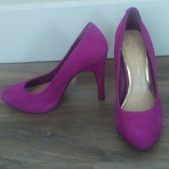 Pink Faux Suede Pumps
