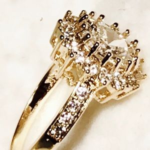 3.26CT White Diamonique 14k Yellow Gold