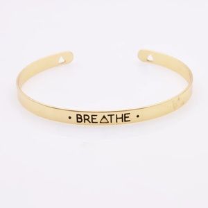 Gold Breathe Bangle Bracelet