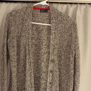 Gray-Blue Heathered Cardigan