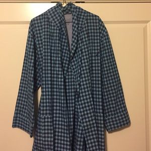 Nautical blue plaid robe