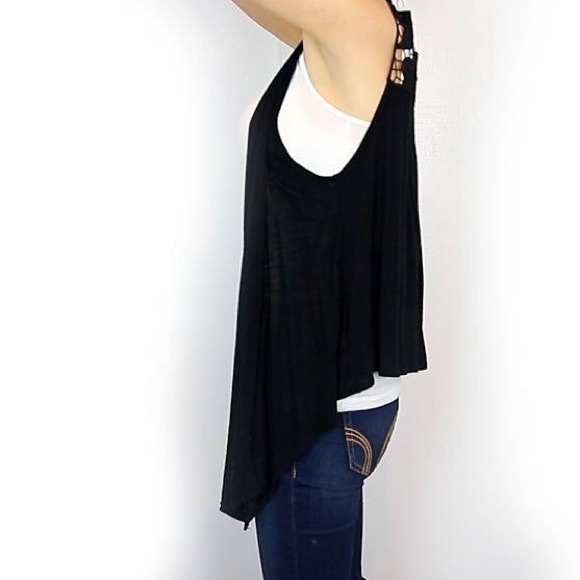 Black sleeveless cardigan - Picture 2 of 3
