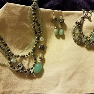 Necklace, Bracelet, & Earrings Set