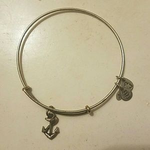 Authentic Alex & Ani Silver Anchor Bracelet
