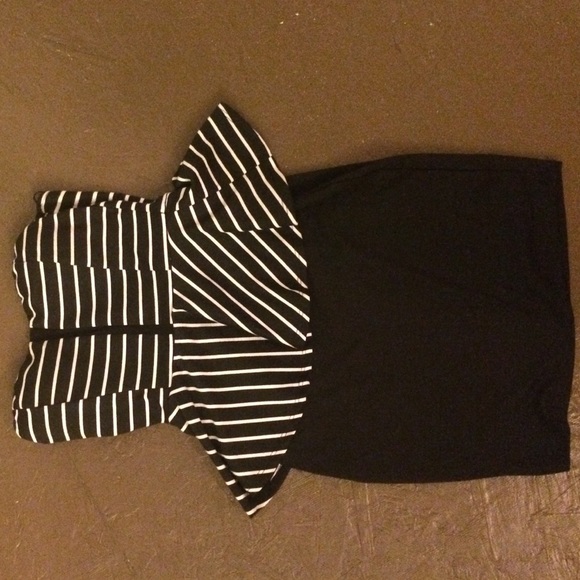 Stripped cocktail dress
