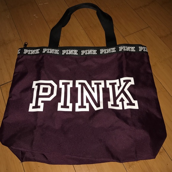 VS Pink Black Orchid Tote