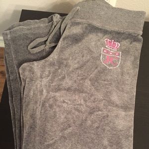 Grey Juicy Couture Velour Tracksuit Pants