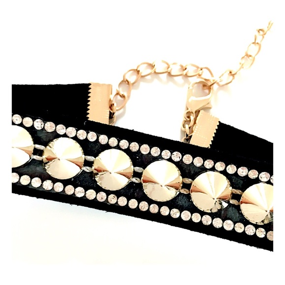 Spiked + Crystal-Stoned Choker