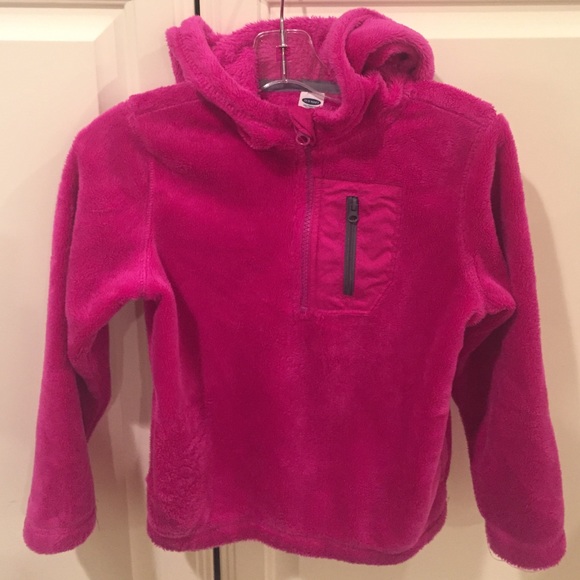 Old Navy - girl's 1/4 zip hooded fleece