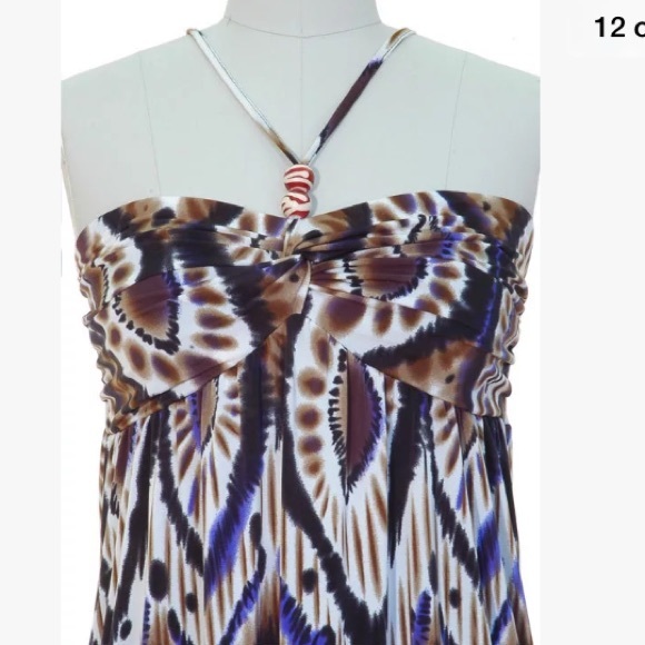 Halter top bandeau padded sun dress summer new - Picture 2 of 3