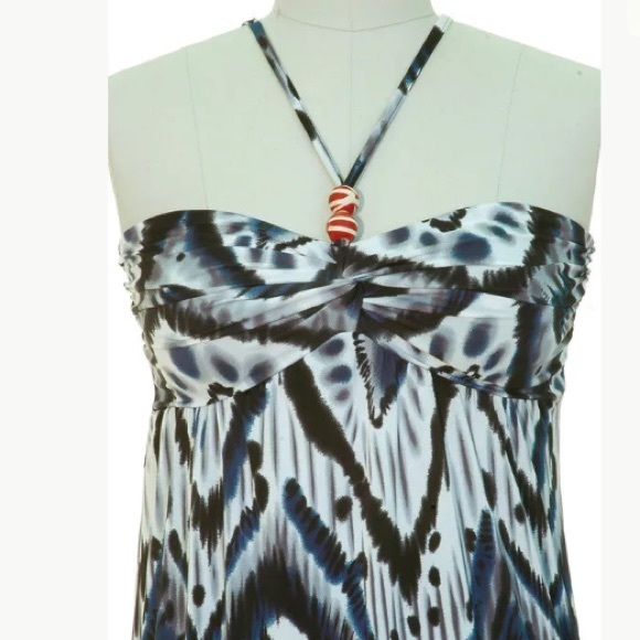 Halter top bandeau padded sun dress summer new - Picture 3 of 3