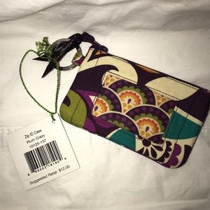 Vera Bradley Plum Crazy Zip ID Case