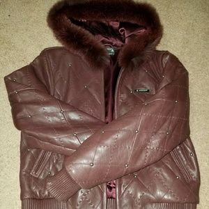 Genuine leather bomber jacket!