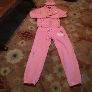 Pink jog set hoodie