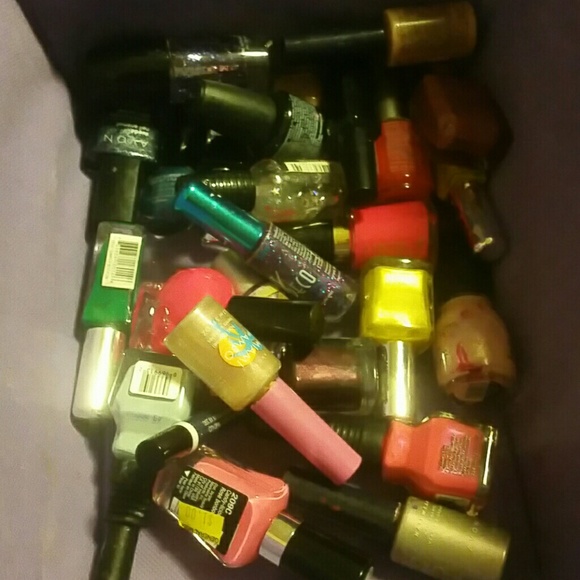 Nail polish,nail polish bin and nail polish bag