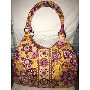 Vera Bradley Bali Gold Large Hobo Bag