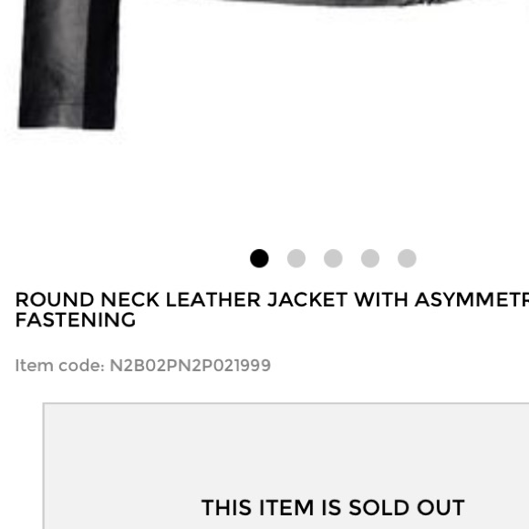 Armani round neck leather jacket/ Rick Owens - Picture 4 of 8