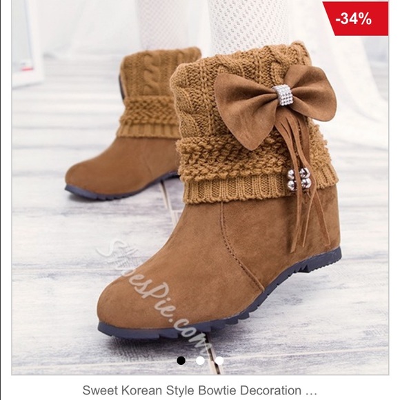 Brown Bowtie Boots