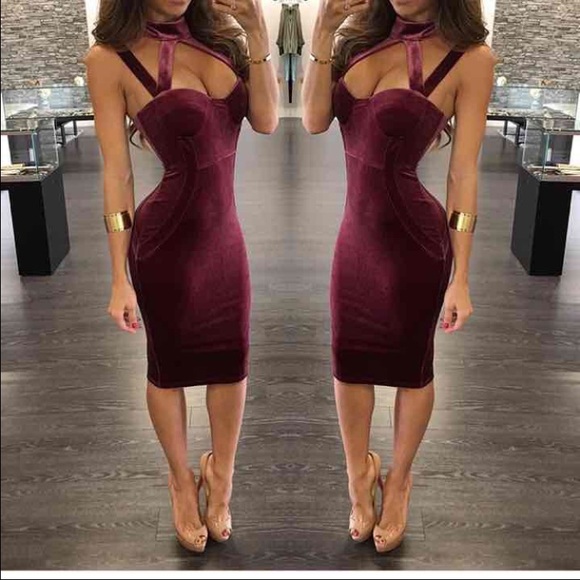 Bodycon velvet dress
