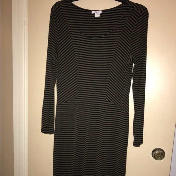 Bar III striped bodycon dress