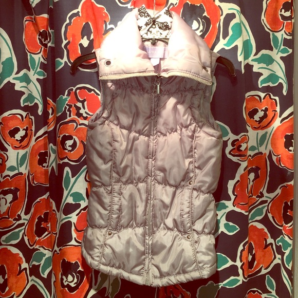 Gray Puffer Vest NWOT