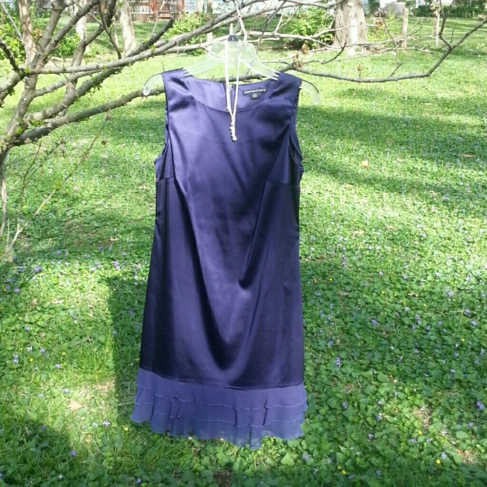 Evening Dress;  DEMOCRATIC SZ 8 ROYAL PURPLE - Picture 4 of 4