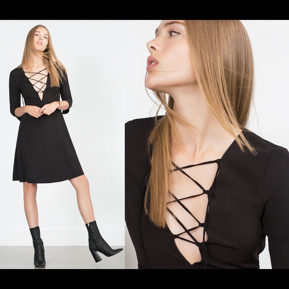 🖤Zara lace up dress🖤
