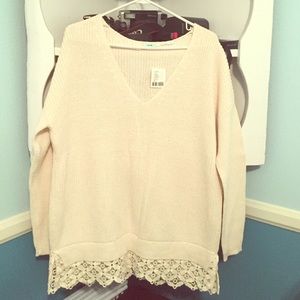 Kimchi Blue lace v neck sweater