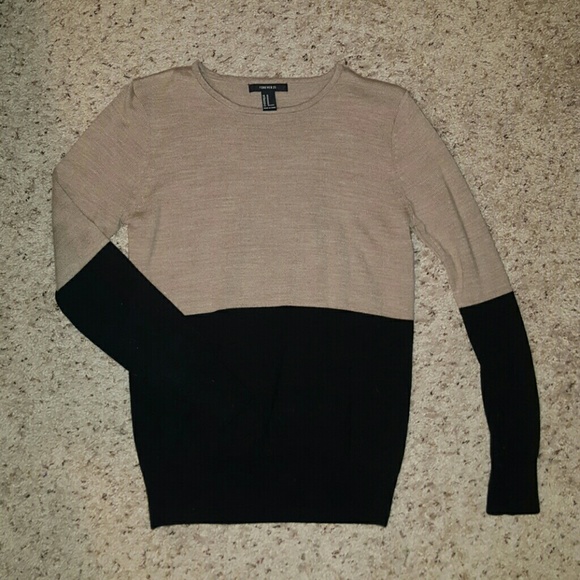 Black & Tan Two-tone Sweater