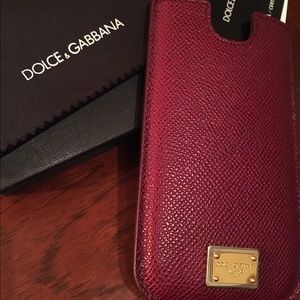 Dolce & Gabbana Red Saffiano Card Case