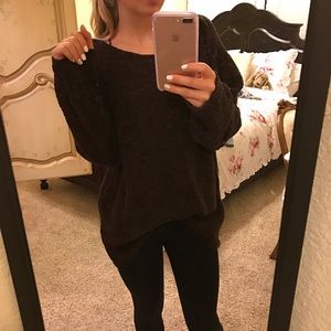 Shadow oversized velvet sweater