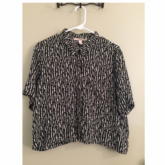 Crop Top Collard Blouse