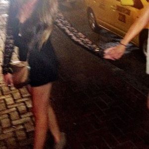 ANGL black romper, with lace long sleeves.