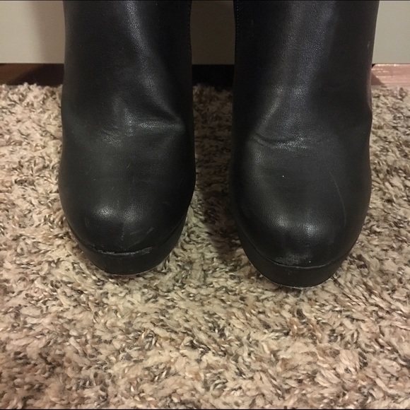 Knee high black 50/50 boots size 8 - Picture 2 of 3