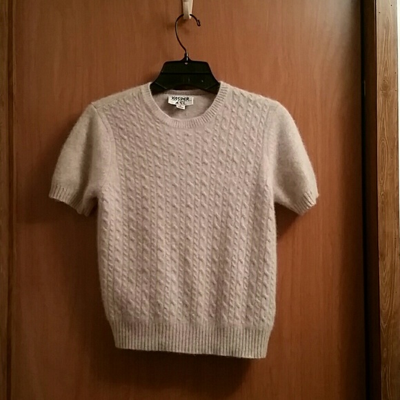 Tan Textured Angora Sweater
