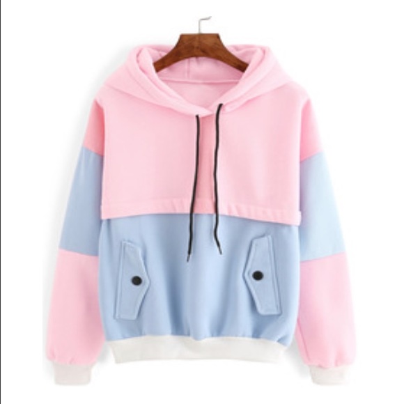 Sweaters - Color Block Hooded Sweatshirt NWOT
