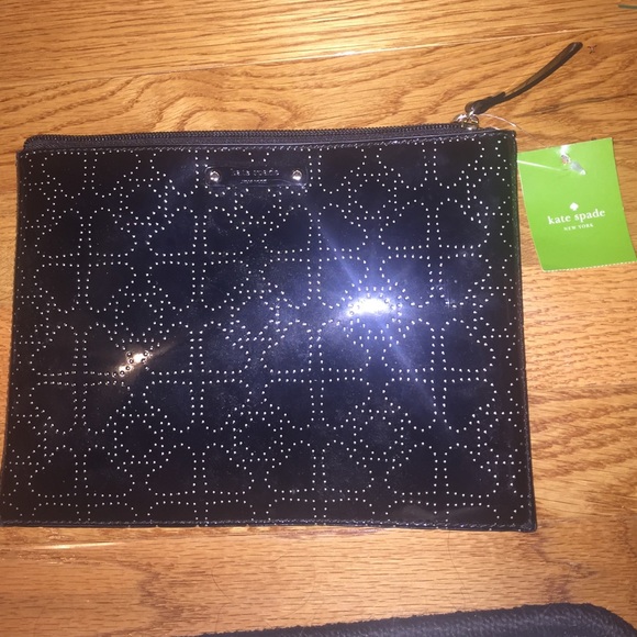 NWT Kate Spade black clutch