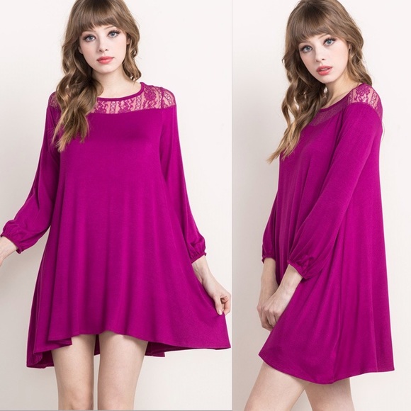 FUCHSIA JERSEY DRESS - Picture 2 of 3