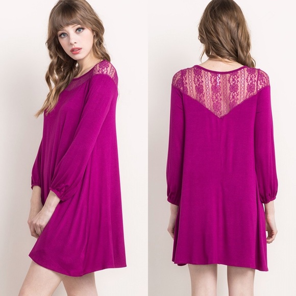 FUCHSIA JERSEY DRESS - Picture 3 of 3