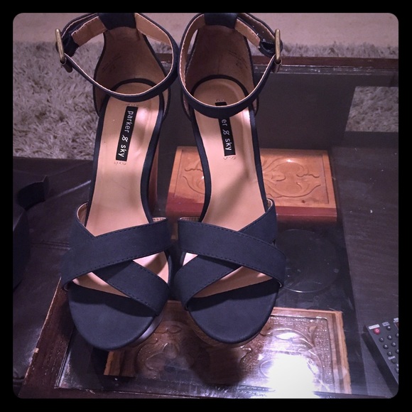 Navy Blue Wedges