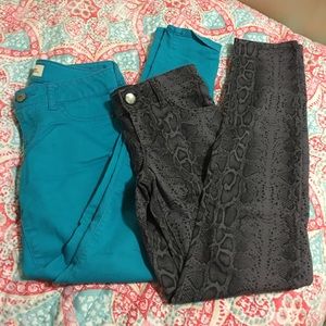 2 Pair Stretchy Fun Skinny Jeans