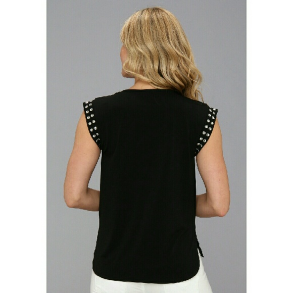 New! MICHAEL KORS Studded Sleeve Top Blouse NWT - Picture 2 of 3