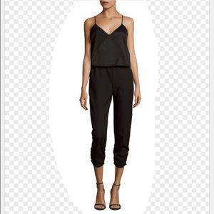 Parker black silk jumpsuit