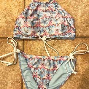 Flamingos boutique bikini size 8