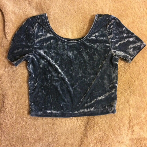 Velvet Crushed Crop Top